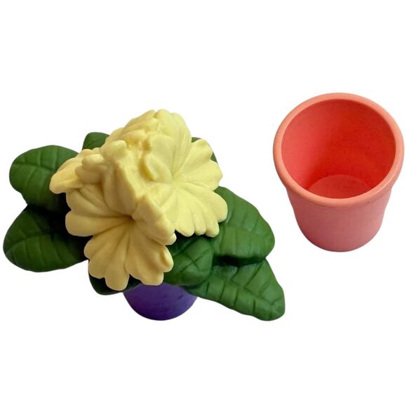 NEW American Girl Garden FLOWERS & PLANT POT Yellow Peach 2pc Doll Accessory Set - Picture 5 of 8